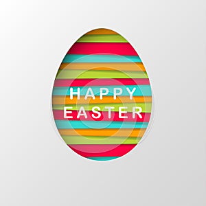Vector easter background. Creative easter egg with pattern. Vector illustration