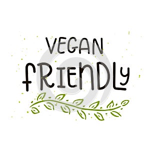 Vector eco, bio green logo or sign. Vegan healthy food