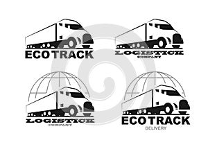 Vector eco truck logo.