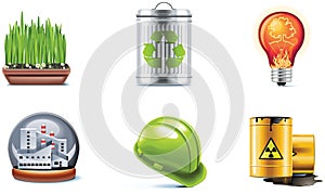 Vector ecology icon set. Part 2