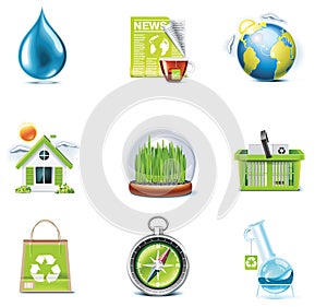 Vector ecology icon set. Part 3