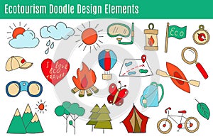 Vector ecotourism design elements