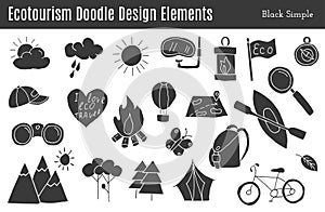 Vector ecotourism design elements