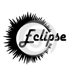 Vector Editable Background. Total eclipse of the sun. Eps10