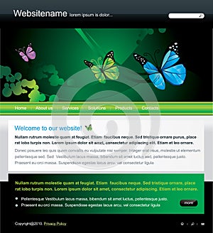 Vector editable web site template