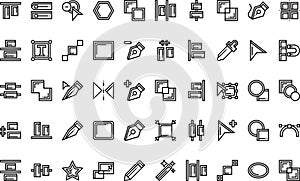 Vector editing tools icons High-Quality Vector Icons Collection with Editable Stroke. Ideal for Professional and