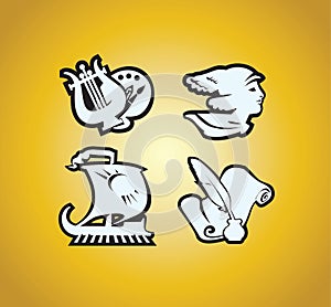 Vector education icons photo