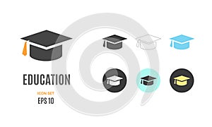 Vector education infographic template. Color icon for your illustration or presentation