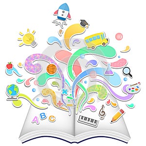 Vector education and leaning concept