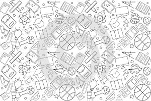 Vector education pattern. Educattion seamless background
