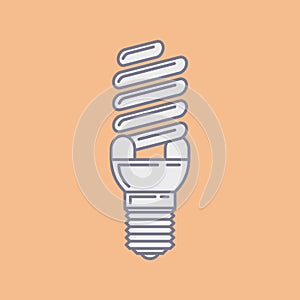 Vector efficient energy saving fluorescent light bulb