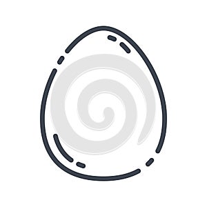 Vector egg line icon isolated. New something or the beginning symbol