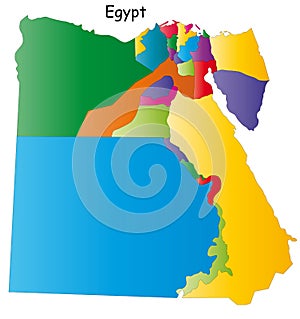 Vector Egypt map