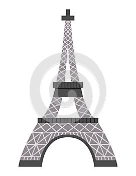 Vector Eiffel tower icon. Paris sight illustration.
