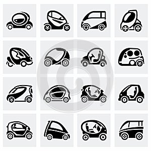 Vector Electric car icon set