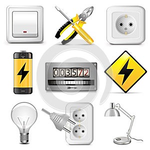 Vector Electrical Icons photo