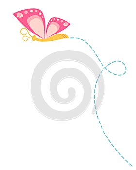Vector butterfly in flat style.