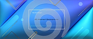 Vector, Illustration abstract element with dynamic shape, gradient color, 3d rendering background