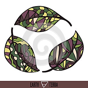 Vector element of nature - earth