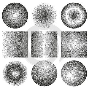Vector elements with dotwork stipple effect