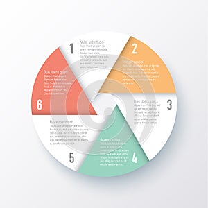 Vector elements for infographics. Template of a pie chart.