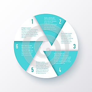 Vector elements for infographics. Template of a pie chart.