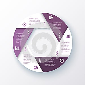 Vector elements for infographics. Template of a pie chart.
