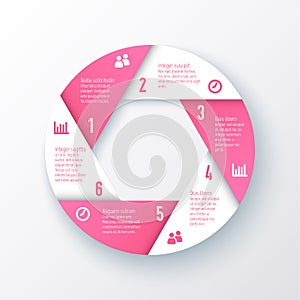 Vector elements for infographics. Template of a pie chart.