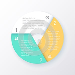 Vector elements for infographics. Template of a pie chart.