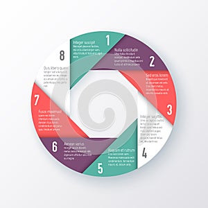 Vector elements for infographics. Template of a pie chart.