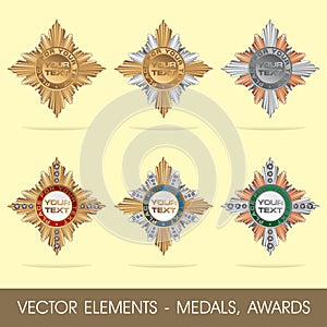 Vector elements - medals, awards