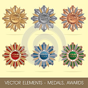 Vector elements - medals, awards