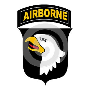 Vector emblem of the 101st Airborne Air Assault Division. Tactical unit of the US Army