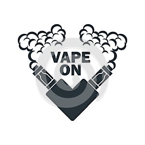 Vector emblem of the electronic cigarette