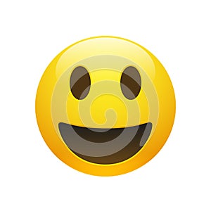 Vector Emoji yellow smiley face photo