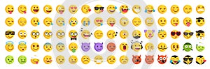 Vector emoticon set. Emoji pack