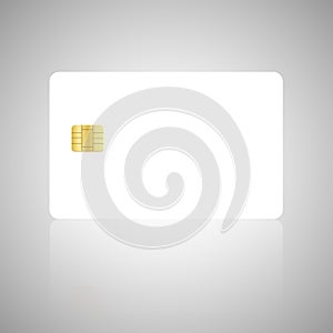Vector empty blank credit card mock up with white background