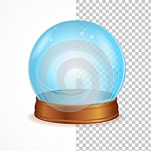 Vector empty blue crystal ball