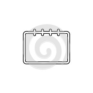 Vector empty calendar icon, calendar symbol