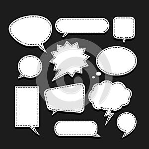 Empty speech bubbles collection
