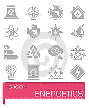 Vector Energetics icon set photo