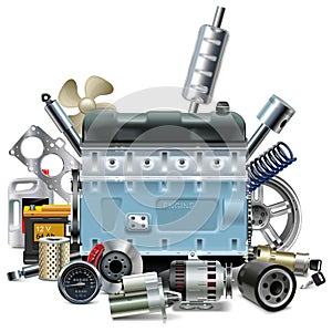 Vector Engine with Car Spares