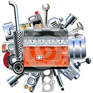 Vector Engine with Truck Spares