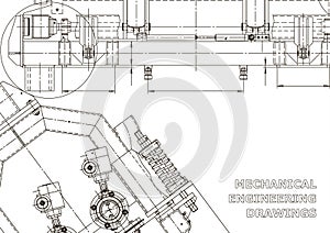 Vector engineering illustration. Cover, flyer, banner, background