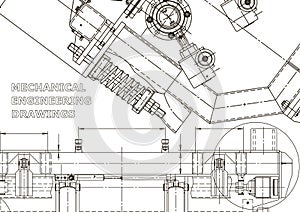 Vector engineering illustration. Cover, flyer, banner, background