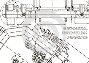 Vector engineering illustration. Cover, flyer, banner, background