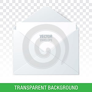 Vector envelope on a transparent background. photo