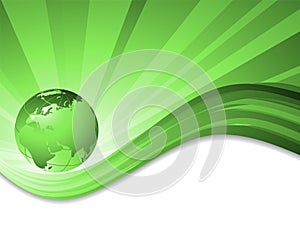Vector environmental background with globe