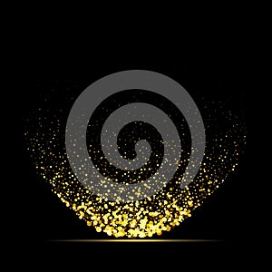 Vector eps 10 isolated golden glitter background decoration