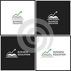 Vector eps logotype or illustration about business education